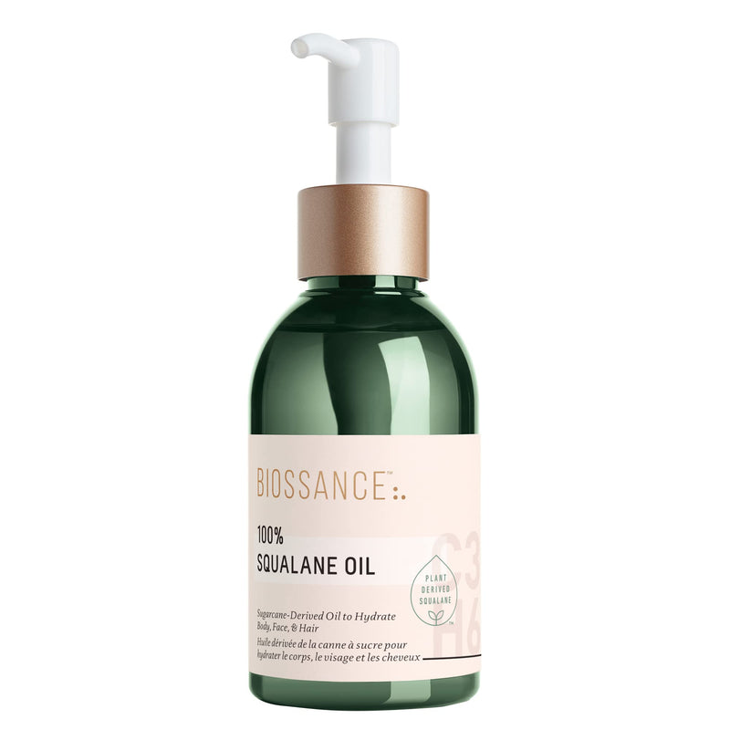 BIOSSANCE 100% Squalane Oil - Vegan Face & Body Oil Moisturizer - 3.3 Oz
