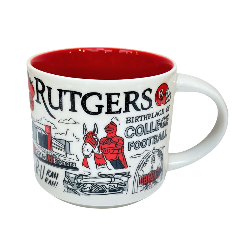 Starbucks Ceramic Mug Been There Rutgers University 14oz 4EA
