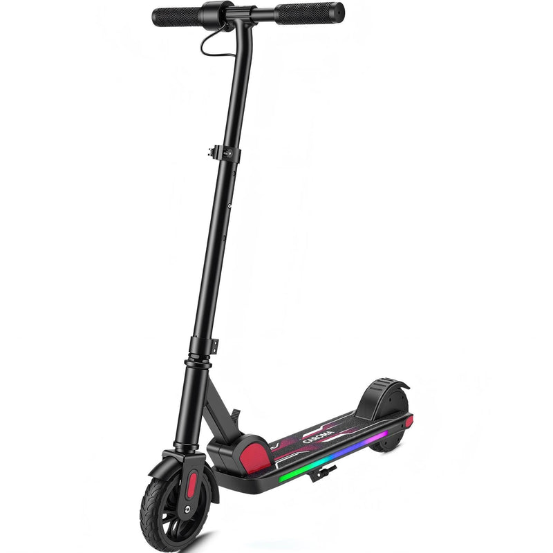 Caroma Electric Scooter For Kids Ages 8-12, 150W Foldable Kids Electric Scooter, Max 7 Miles & 10 Mph, LED Display, Colorful Lights, Adjustable Height, Lightweight Electric Scooter For Kids Teens (LOCAL PICKUP ONLY)