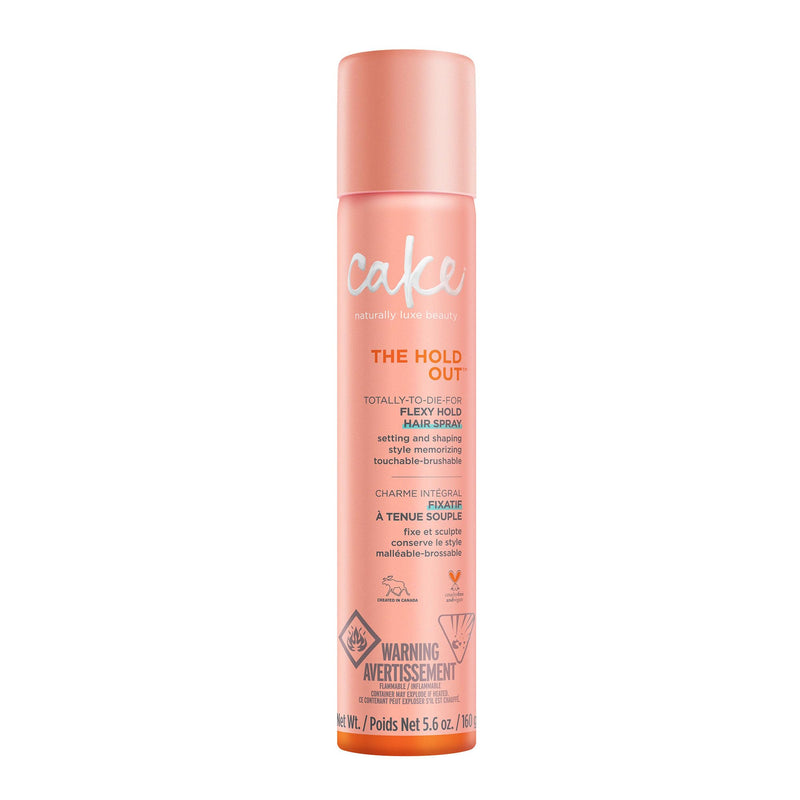 Cake Beauty Hairspray, The Hold Out – For Brushable, Touchable, Flexible Hold– Multi Tasking Styler- Vitamin E & Abyssinian Oil – For All Hair Types- 5.6 Oz. / 160 G