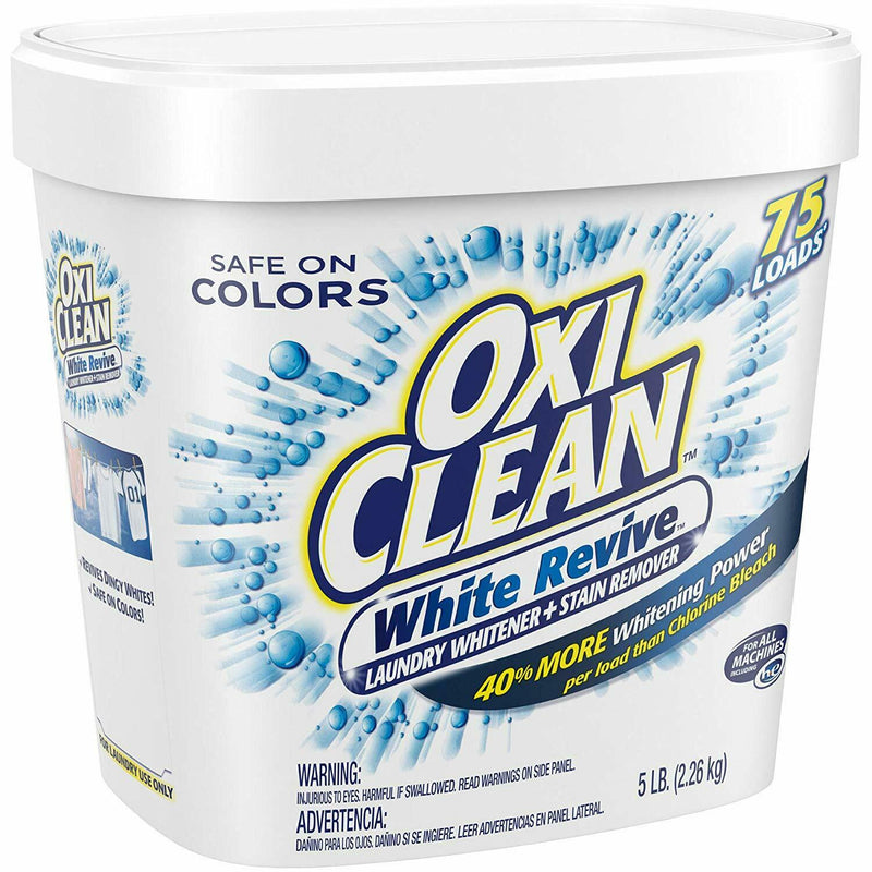 OxiClean White Revive Laundry Whitener + Stain Remover, 5 Pound