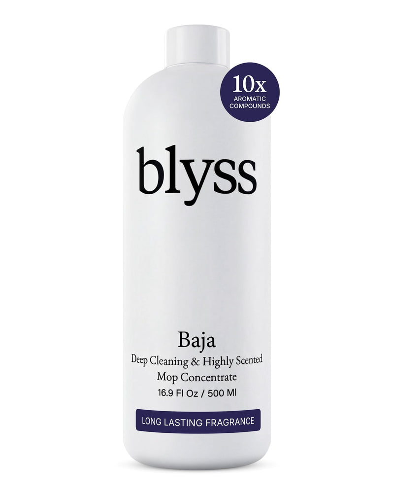 Blyss Mop Soap Baja, Floor Cleaner For Mopping, Luxury Scented Mop Soap, LVP Vinyl Laminate And Hardwood Floor Cleaner Solution, Plant Powered Floor Cleaner
