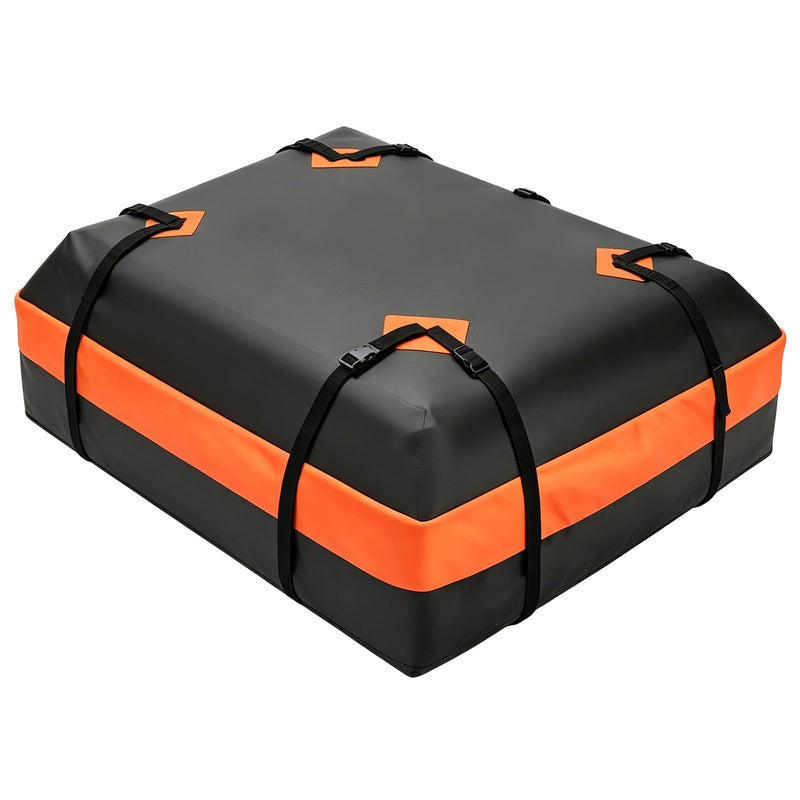 NEWBULIG Car Rooftop Cargo Carrier Bag, 15 Cubic Feet Duty Waterproof Bag For All Vehicles With/Without Racks. Includes Anti-Slip Mat, Reinforced Straps, 6 Door Hooks, Storage Bag & Luggage Lock.