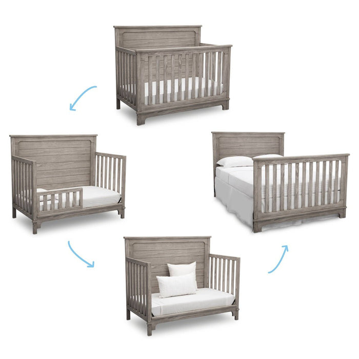 Simmons Kids' Slumbertime Monterey 4-in-1 Convertible Crib - Rustic White (LOCAL PICKUP ONLY)