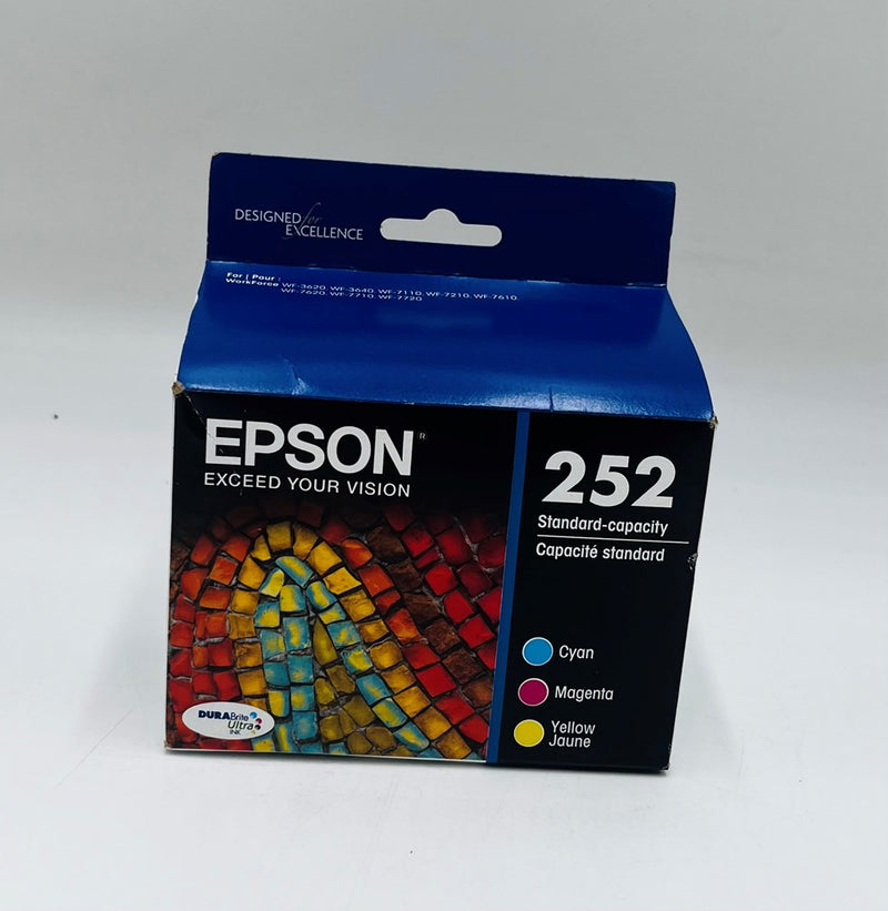Epson 252 C/M/Y 3pk Tri-Color Ink Cartridges - C/M/Y (T252520-CP) EXP: 02/26