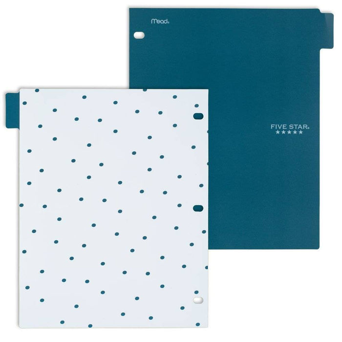 8ct Mead Five Star 3-hole Punched Color Pop Reversible Tab Divider Set