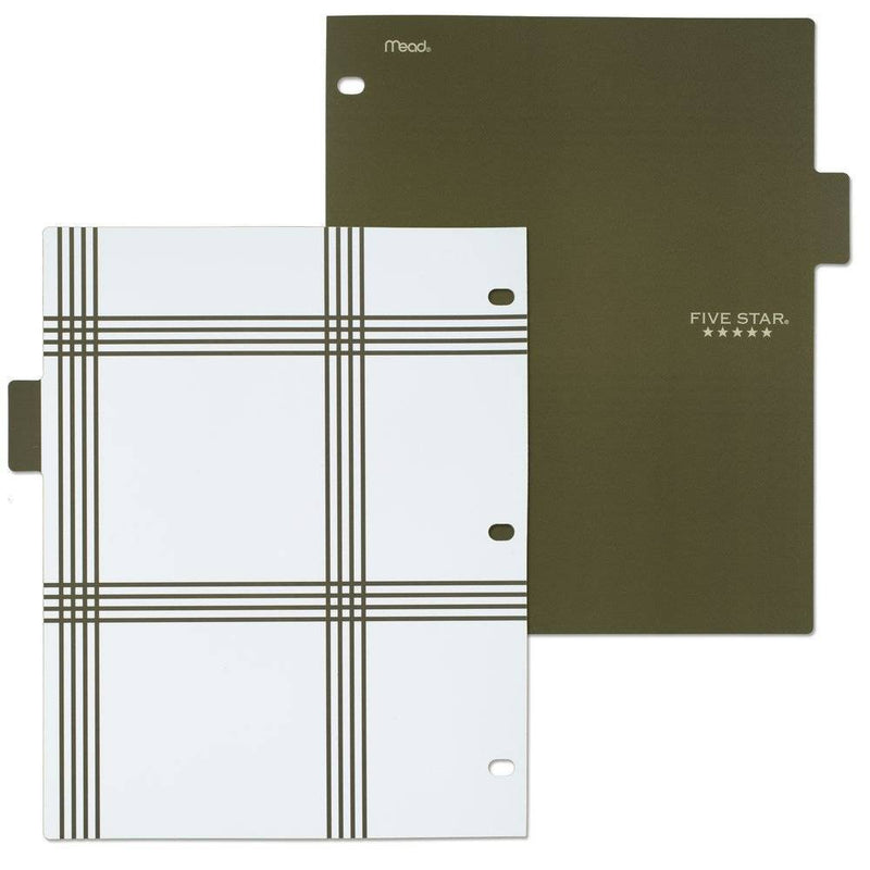 8ct Mead Five Star 3-hole Punched Color Pop Reversible Tab Divider Set