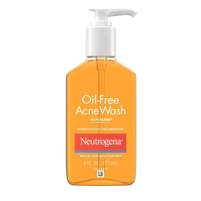 Neutrogena Oil-Free Acne Fighting Facial Cleanser, 2% Salicylic Acid Acne Treatment, Daily Oil-Free Acne Face Wash For Acne-Prone Skin With Salicylic Acid Acne Medicine, 6 Fl. Oz