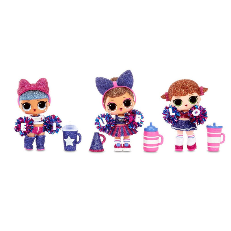 L.O.L. Surprise! All-Star B.B.s Sports Series 2 Cheer Team Sparkly Dolls with 8 Surprises