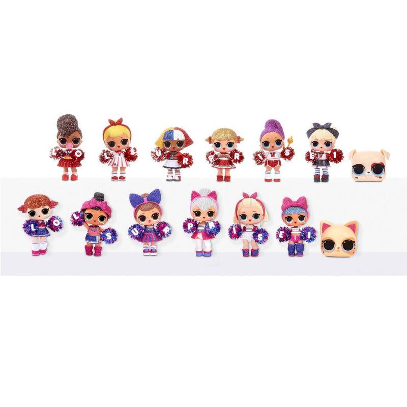 L.O.L. Surprise! All-Star B.B.s Sports Series 2 Cheer Team Sparkly Dolls with 8 Surprises