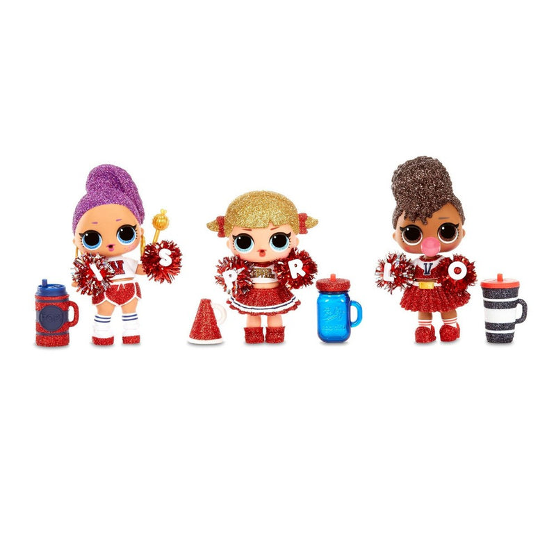 L.O.L. Surprise! All-Star B.B.s Sports Series 2 Cheer Team Sparkly Dolls with 8 Surprises