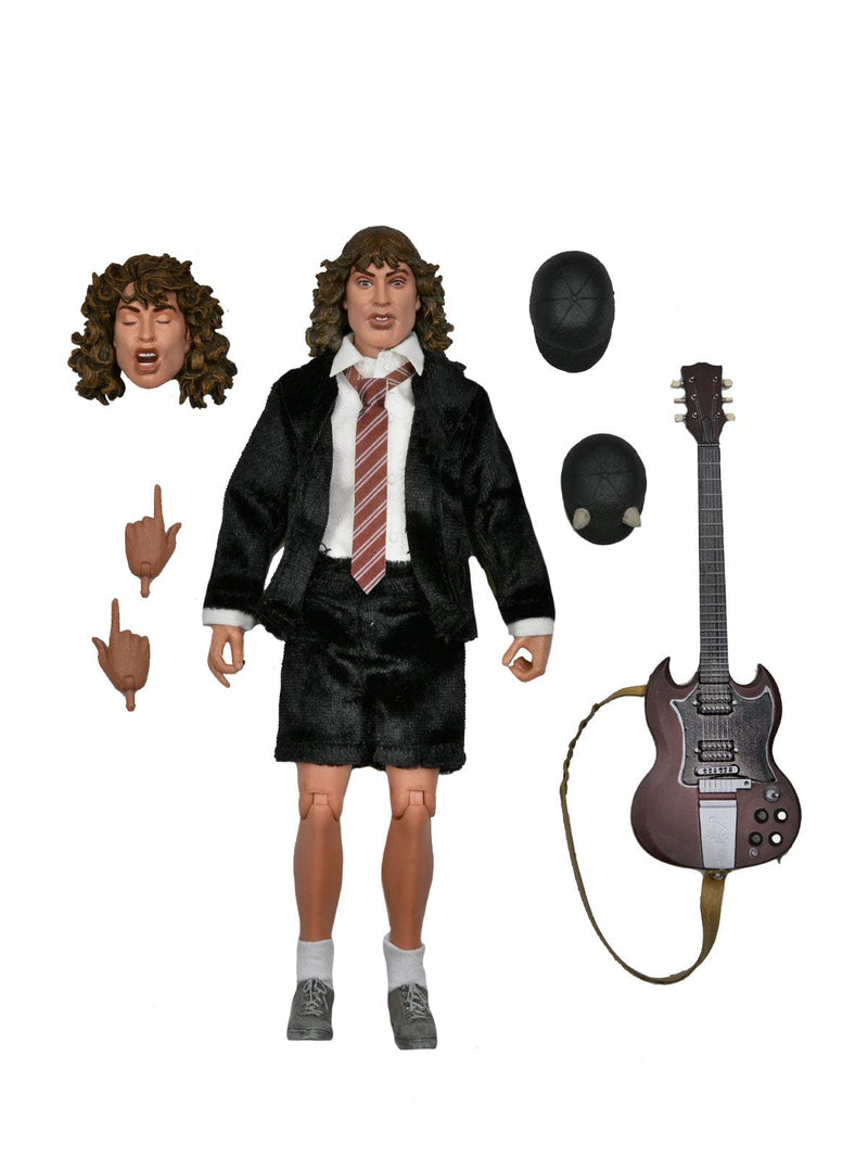 AC/DC 8" Clothed Action Figure -Angus Young "Highway to Hell" retro figure