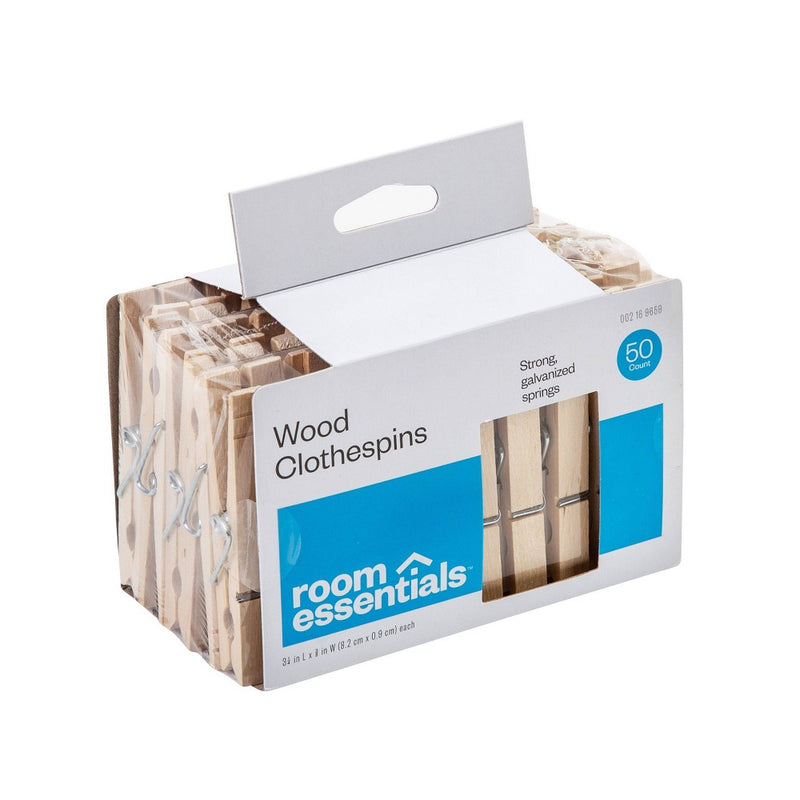 50pk Clothespins Light Brown - Room Essentials