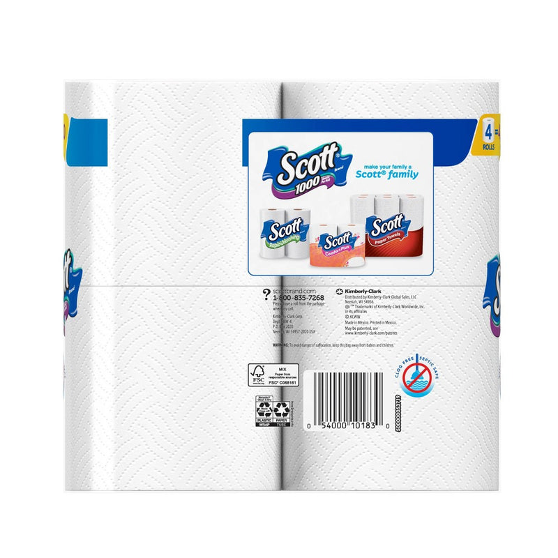 Scott 1000 Toilet Paper- 4 Rolls