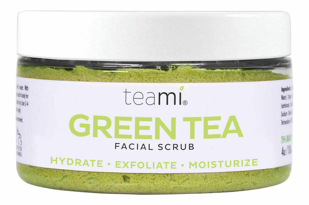 Teami Blends Green Tea Facial Scrub, 4 Oz. Moisturize Exfoliant Hydrate BNIB