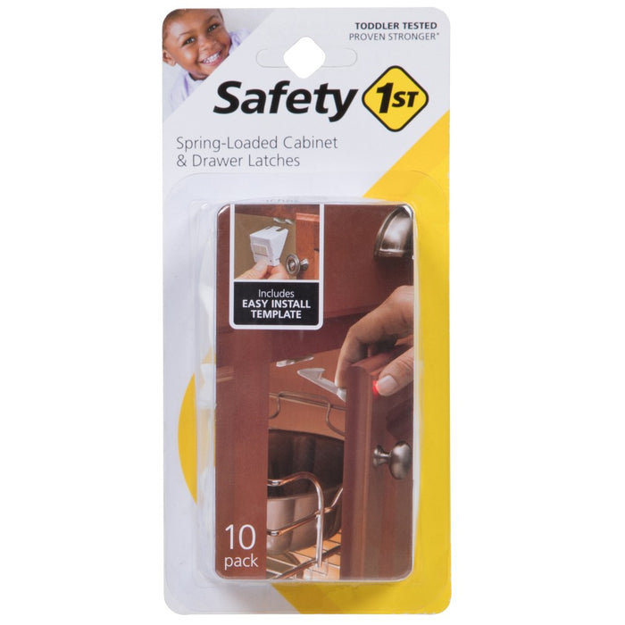 Safety 1st Spring-Loaded Cabinet & Drawer Latches - 10pk