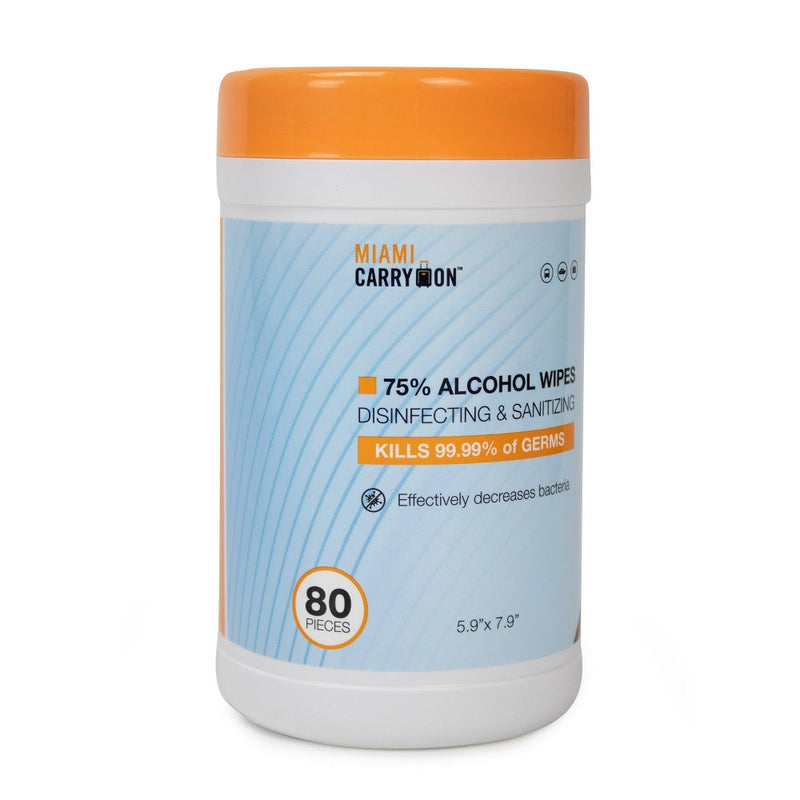 Miami CarryOn 75% Alcohol Sanitizing Wipes Canister - 80ct