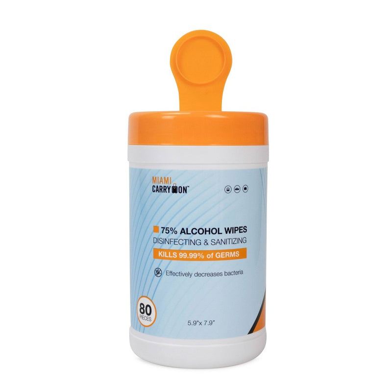 Miami CarryOn 75% Alcohol Sanitizing Wipes Canister - 80ct