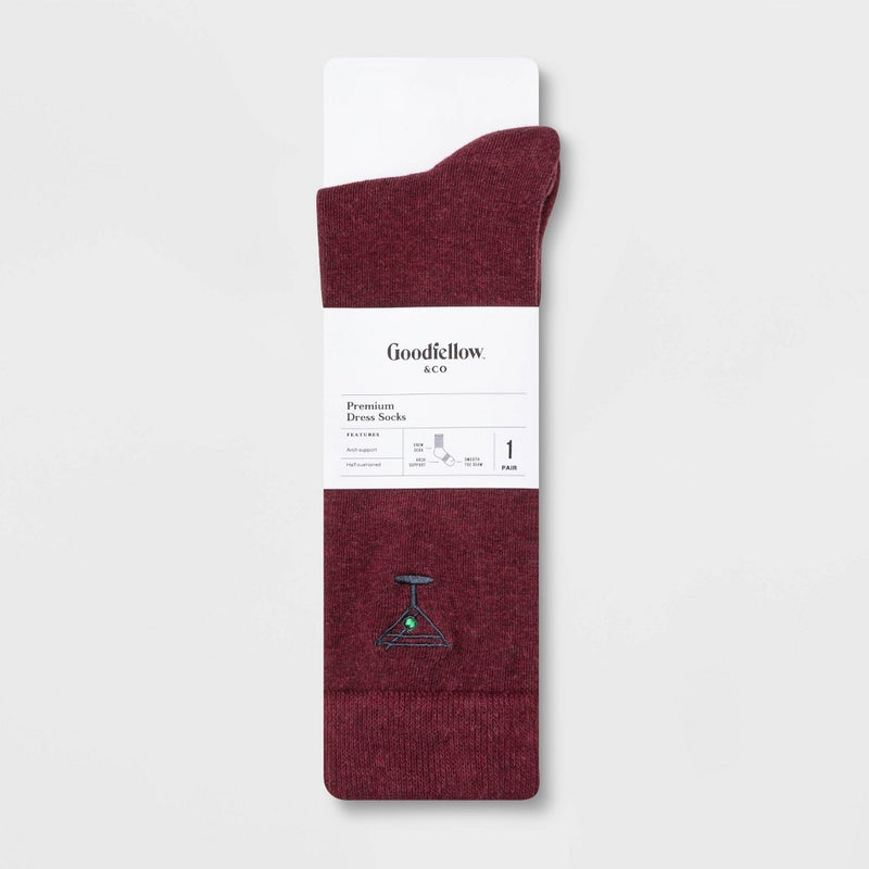 Men's Premium Dress Socks - Goodfellow & Co Red 6-12
