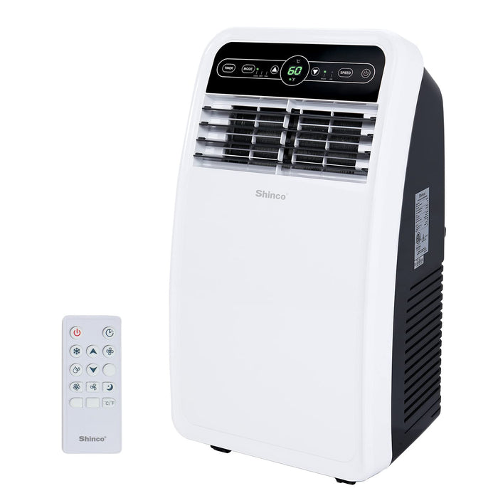 AS IS BOX OPEN Shinco 8,000 BTU Portable Air Conditioner, AC Unit With Built-In Cool, Dehumidifier & Fan Modes For Room Up To 200 Sq.Ft, Conditioner Remote Control, 24 Hour Timer, Installation Kit (LOCAL PICKUP ONLY)