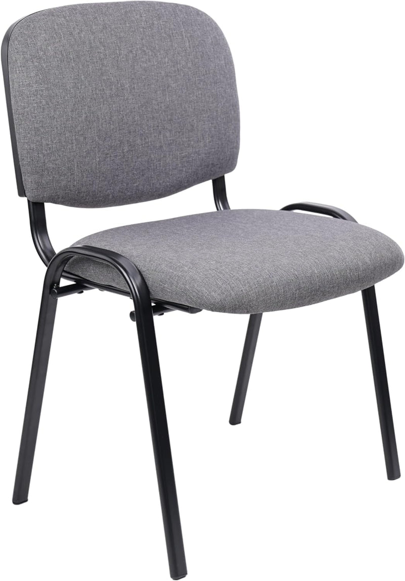 CLATINA Waiting Room Chairs Fabric Stackable Chair Metal Frame With Lumbar Support And Thickened Seat Cushion For Waiting Conference Room Guest Chairs 1 Pack… (LOCAL PICKUP ONLY)