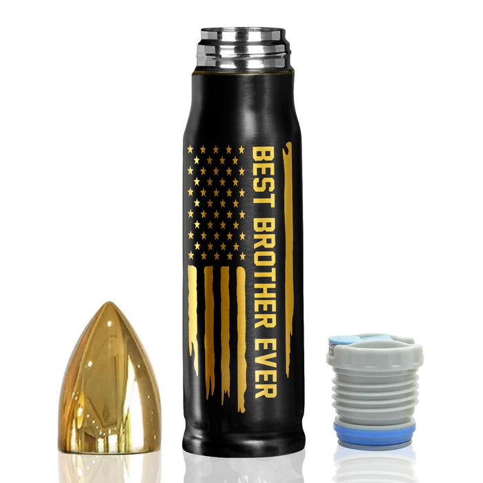 Vprintes 17Oz Stainless Steel Black Bullet Tumbler - Best Brother Ever