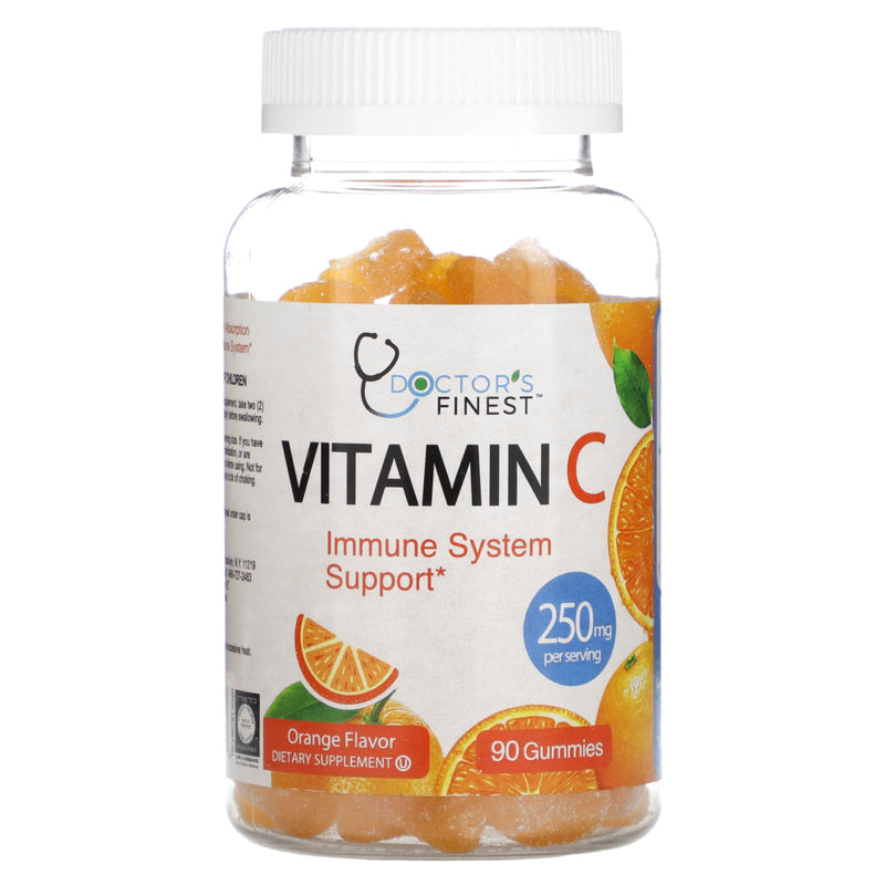 Doctor's Finest Vitamin C, Orange, 250 Mg, 90 Gummies