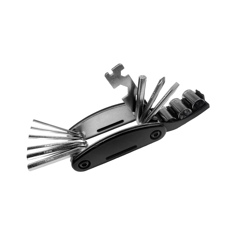 Wevdn Bike Repair Tool Kit, 16-In-1 Multi Function Tool With Hex Wrench & Screwdriver, Portable Multi Tool For Motorcycle Mountain Bike Road Bike, Universal Motorcycle Accessories