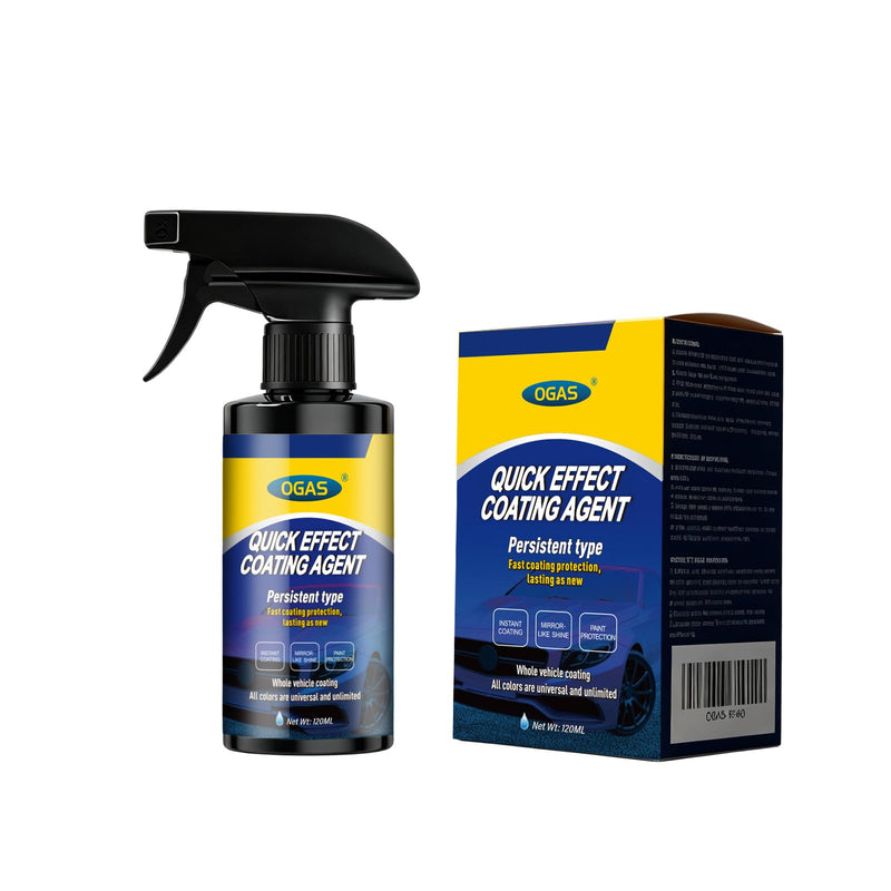 OGAS Ceramic Car Coating Spray, 3-In-1 Quick Wax & Polish, Hydrophobic Shine & Paint Protection, 4 Oz