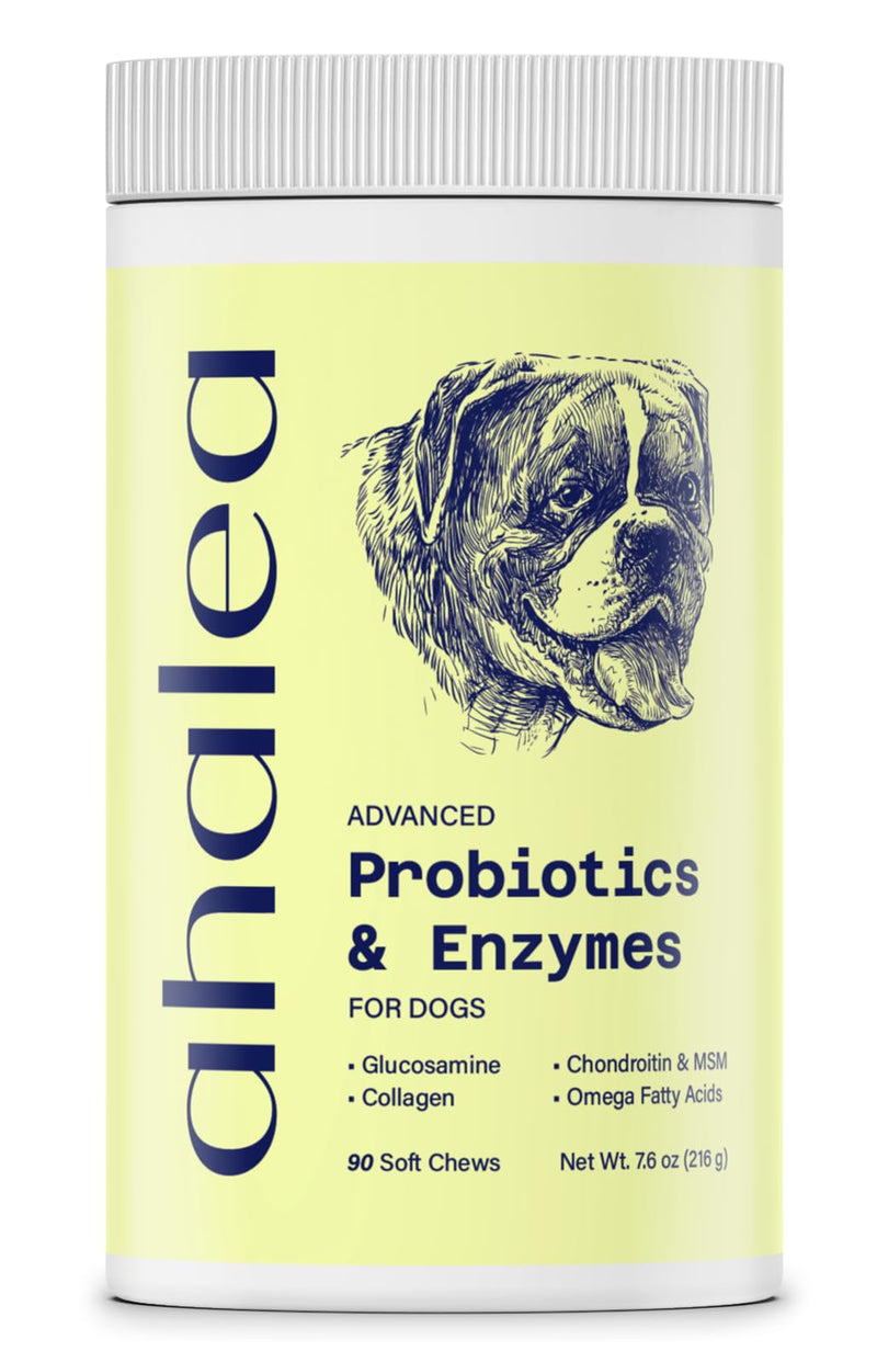 AHALEA Probiotics For Dogs- Dog Probiotics For Digestive Health, Support Gut Health, Diarrhea, Digestive Health & Seasonal Allergies, 90 Count 2 Billion Cfus