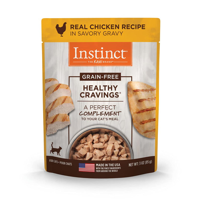 Instinct Healthy Cravings Grain Free Real Chicken Recipe Natural Wet Cat Food Topper By Nature's Variety, 3 Oz