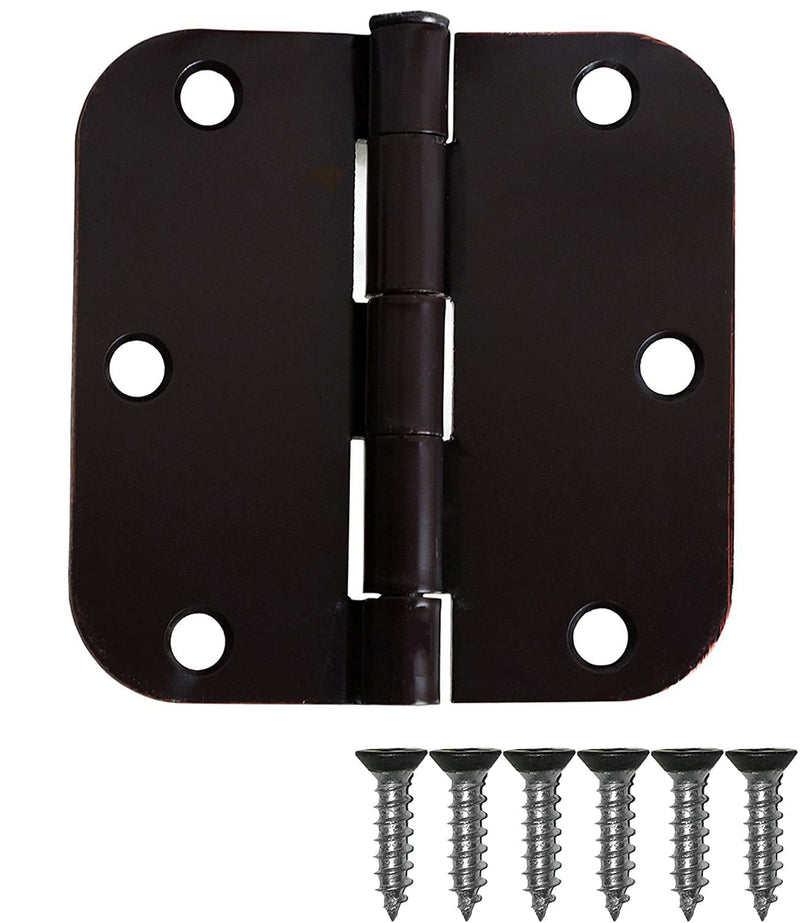 Ilyapa 48 Pack Oil Rubbed Bronze Door Hinges - 3.5 X 3.5 Inch Interior Door Hinges - 3 1/2 Inches, With 5/8 Inch Radius Corners (LOCAL PICKUP ONLY)