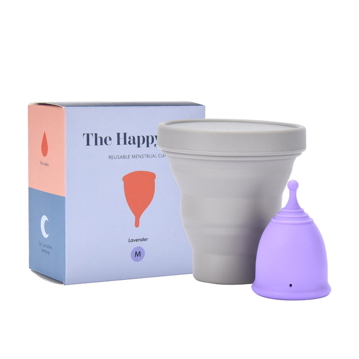 Hawwwy | Menstrual Cups - Comfortable Silicone Cup - Leak-Free & Odor-Free Periods - Ideal For Bladder Sensitivity & Cramping Discomfort - Suitable For Teens With Sensitive Skin - Lavender