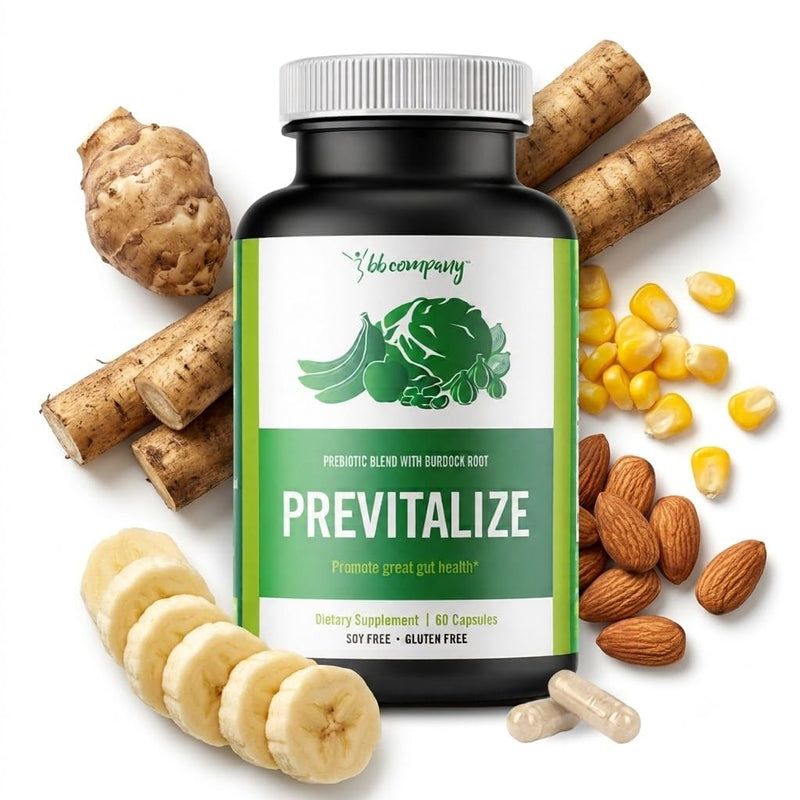 BB Company Previtalize | Prebiotics For Women, Prebiotic Fiber For Gut Health, Digestive Health | Food For Good Probiotics | Complement To Probiotics & Provitalize | Packaging Vary | 60 Ct
