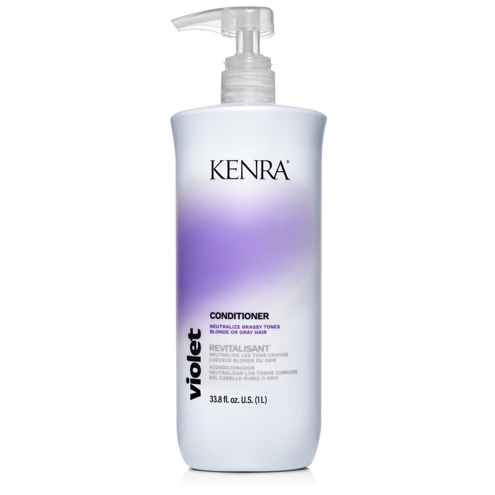 Kenra Violet Conditioner | Eliminates Brassy Tones | Purple Pigment + Deposit | Neutralizes Yellow | Moisturizes Processed Hair | Enhances Vibrancy Of Blonde Or Gray Hair | Color Safe | 33.8 Fl. Oz.
