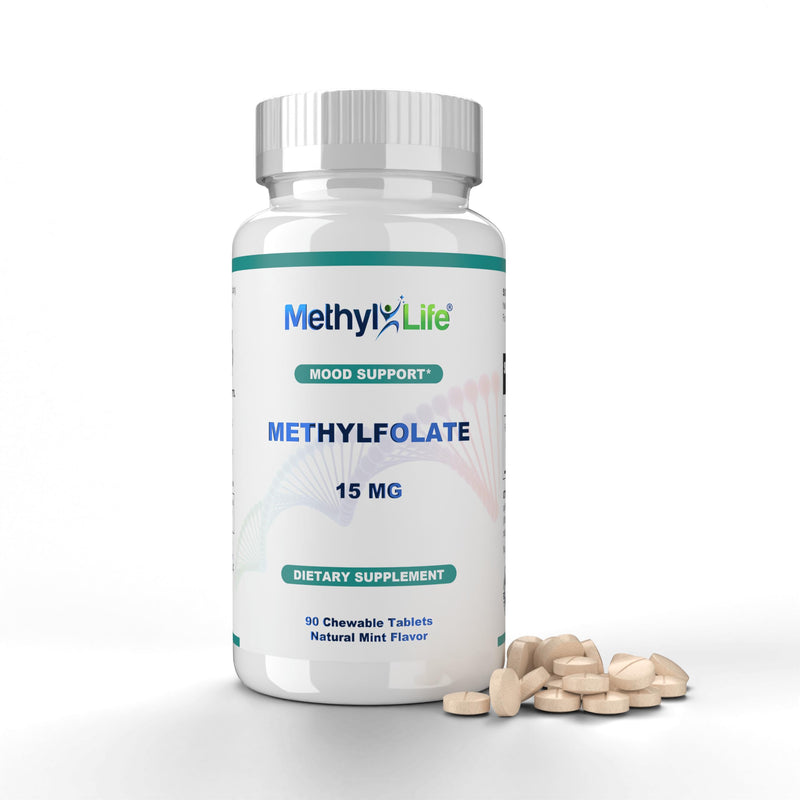 Methyl-Life® L-Methylfolate 15 Mg For Women & Men – Active Folate Supplement With Ultrapure Cerebrofolate® (L-5-MTHF Calcium) – High Bioavailability B9 Support – Tasty Chewable Tablets | 90 Count