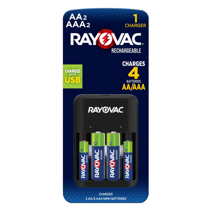Rayovac 4 Position AA/AAA Charger W/ Batteries