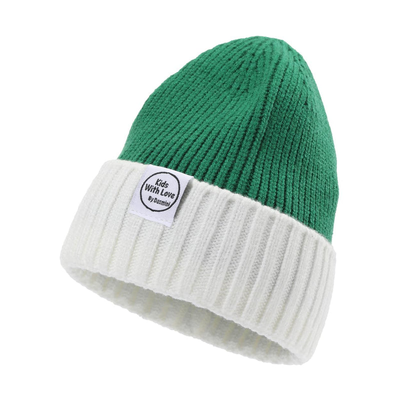 DASMINI Baby Beanie Toddler Winter Hat Infant Babies Newborn Kids Beanies Knit Hats Girl Boy (Christmas Green With Wht, 0-6Mth)