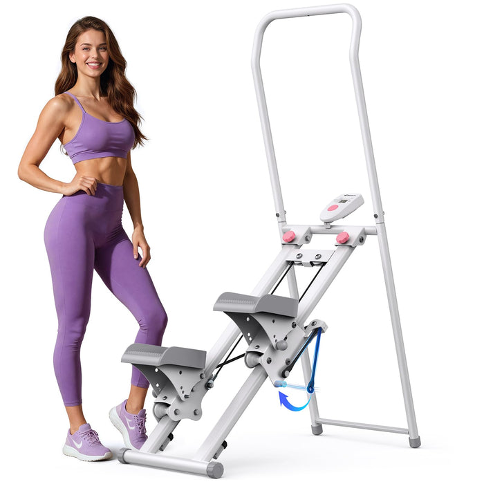 MERACH Stair Stepper For Home Gym Exercise, New Version Vertical Climber Machine For Full-Body Workout, Compact Folding Cardio Exercise Climber With Extended Step Range, Adjustable Handlebar & Pedals (LOCAL PICKUP ONLY)