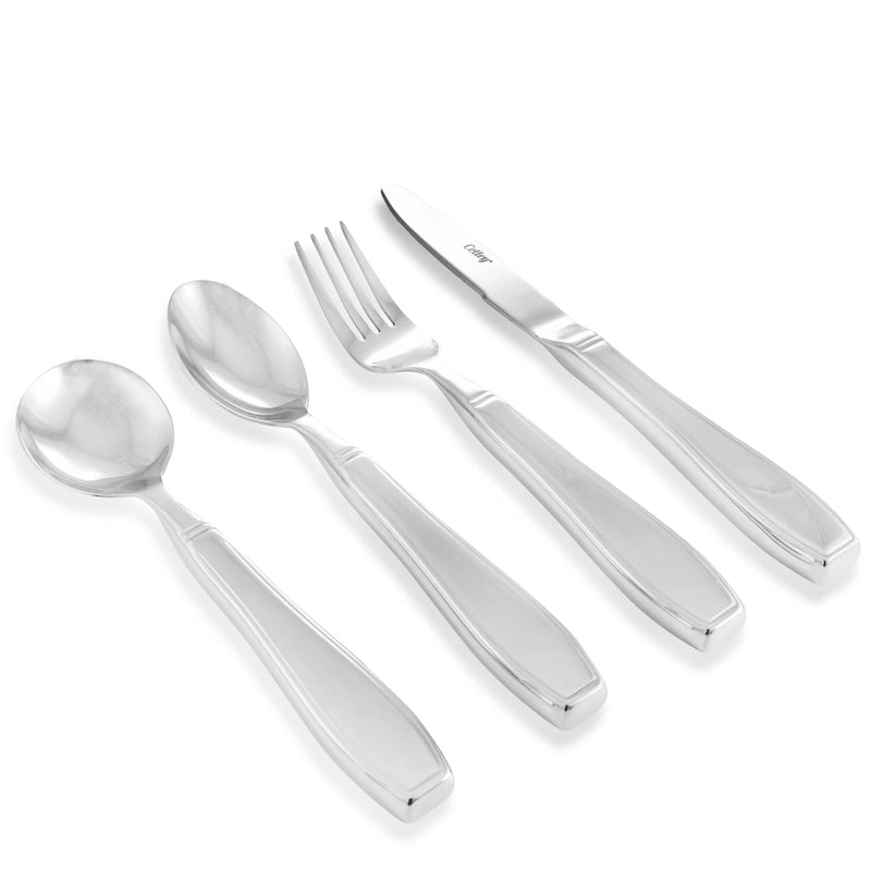 Weighted 7 Oz Eating Utensils By Celley, 4Pc Stainless Steel Knife Fork Spoon Set For Tremors And Parkinsons Patients
