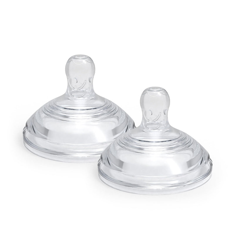 Dr. Talbot's Silicone Anti-Colic Bottle Replacement Nipples - Anti Colic Baby Bottle - Feeding Supplies For Newborn - (2-Pack) Slow Flow Soft Flex Replacement Nipples - 0+ Months