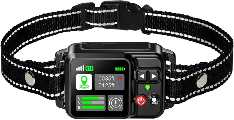 PRTRFLC GPS Wireless Dog Collar Fence System,Electric Fence For Dogs,Adjustable Range 49-6561Ft,3 Training Mode