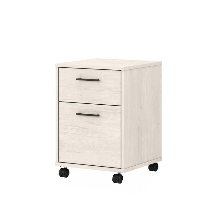 Bush Furniture Key West 2-Drawer Mobile File Cabinet, Letter/Legal, Linen White Oak, 15.75-Inch (KWF116LW-03) (LOCAL PICKUP ONLY)