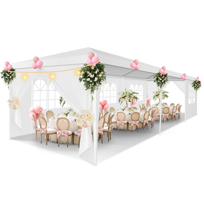 HOTEEL 10X30 Party Tent Outdoor Canopy Tent With Removable Sidewalls, White Tents For Parties Waterproof For Patio Gazebo Shelter Carpas Wedding Events BBQ (LOCAL PICKUP ONLY)