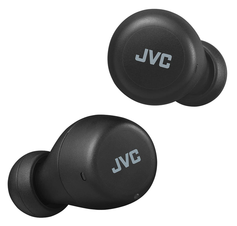 JVC Gumy Mini True Wireless Earbuds Headphones, Bluetooth 5.1, Water Resistance(IPX4), Long Battery Life (Up To 15 Hours) - HAA5TB (Black), Small