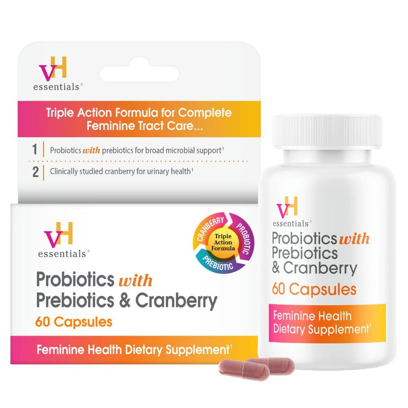 vH essentials Probiotics with Prebiotics Dietary Supplement Capsules - 60ct