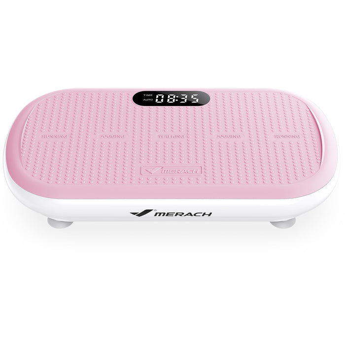 MERACH Vibration Plate Exercise Machine, Vibration Plate 440 Lbs Capacity, Bluetooth And Silicone Pedal, Stimulate Deep Fat, Vibration Plate For Lymphatic Drainage, Vibrating For Weight Loss (Pink) (LOCAL PICKUP ONLY)