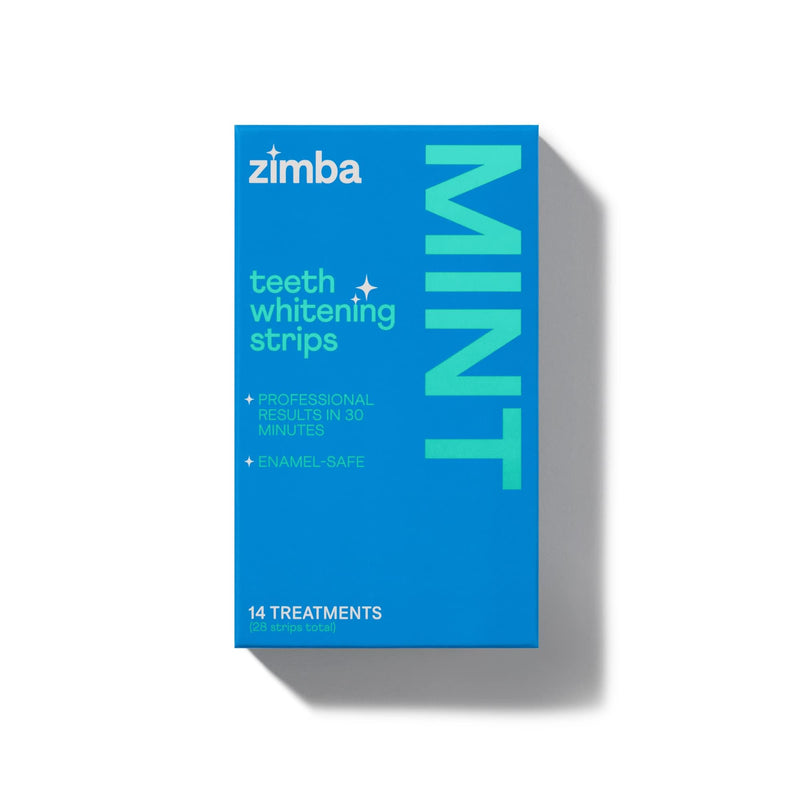 Zimba Teeth Whitening Strips - 28 Strips (14 Day Treatment), Mint - EXP 06/26