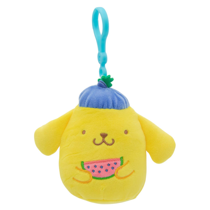 Hello Kitty 3.5" Squishmallows Pompompurin Tropical Food Treats Clip-on Plush