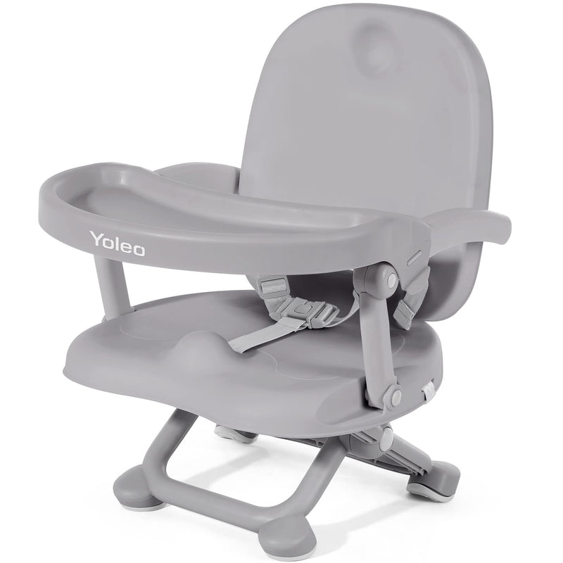 YOLEO Baby High Chair Booster Seat For Dining Table, Foldable High Chairs With Adjustable Heights, Travel Booster Seat With Removable Tray